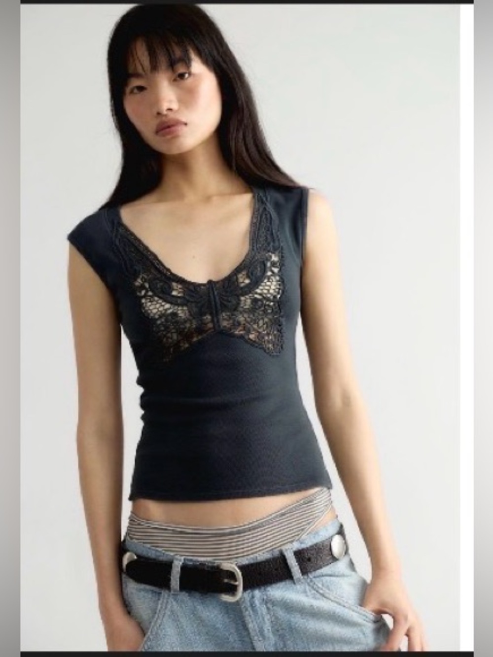 NWOT Free People x Tricia Fix Reversible Butterfly Tank